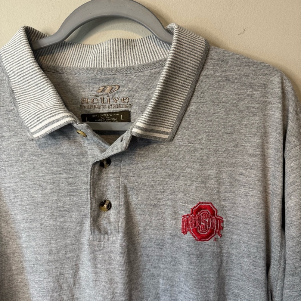 Vintage Ohio State Buckeyes Active by Knights Athletic Polo Shirt Men’s‎ Large - Picture 2 of 5
